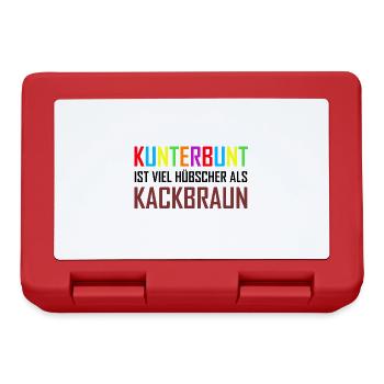 Contre le racisme | Nazis Liens Antifa idées cadeaux - Boîte à goûter - rouge - Devant