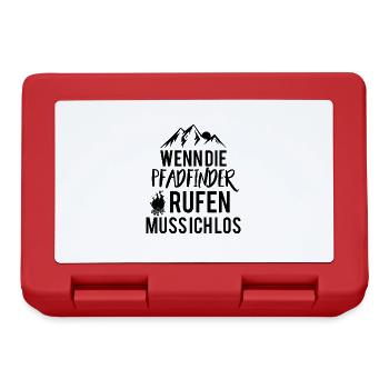 Pfadfinder | Abzeichen Natur Lagerfeuer Geschenke - Brotdose - Rot - Vorne