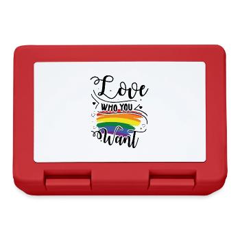LGBTQ Regenbogen | Pride Schwul Lesbisch Geschenke - Brotdose - Rot - Vorne