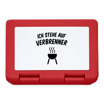 Ich stehe auf Verbrenner im Garten beim Grillen - Brotdose - Rot - Vorne