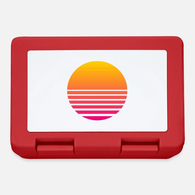 Outrun Retro Sonne - Brotdose - Rot