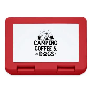 Camping chiens de café | Idées cadeaux camping-car - Boîte à goûter - rouge - Devant