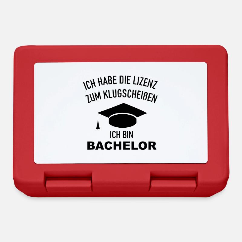 Bachelor Abschluss Titel Akademiker - Brotdose - Rot