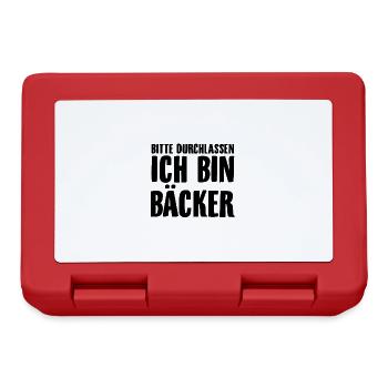 Bäcker | Beruf Ausbildung Bäckerin Azubi Geschenke - Brotdose - Rot - Vorne