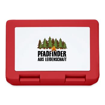 Pfadfinder Sprüche | Abzeichen Lagerfeuer Geschenk - Brotdose - Rot - Vorne
