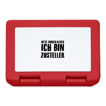 Zusteller Spruch | Postbote Briefträger Geschenke - Brotdose - Rot - Vorne