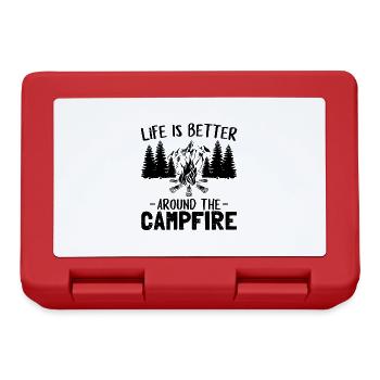 Camping Holidays Camping camper campfire gift - Lunchbox - red - Front