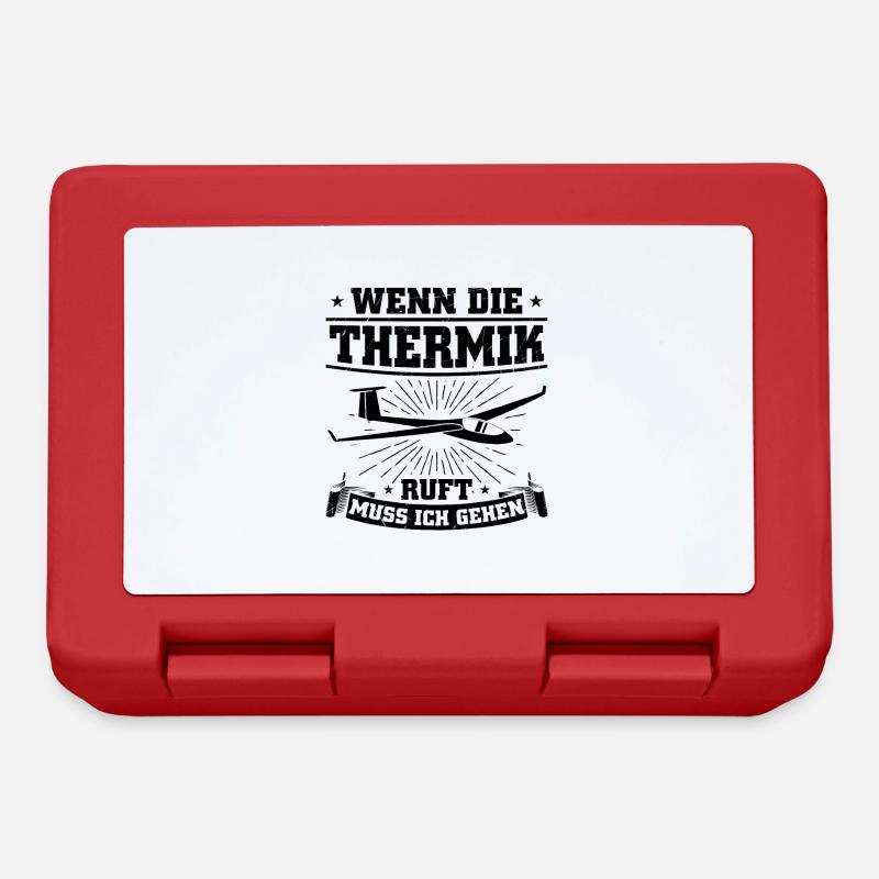 Thermik glider pilot Gliding sayings gift - Lunchbox - red