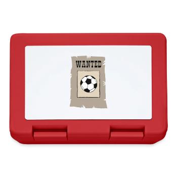 wanted Football will Fußball Fussball Soccer Ball - Brotdose - Rot - Vorne