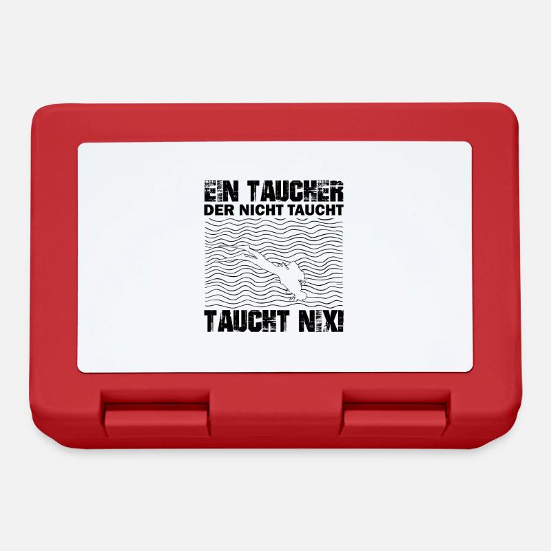 Taucher Sprüche | Tauchen Tauchlehrer Geschenkidee - Brotdose - Rot