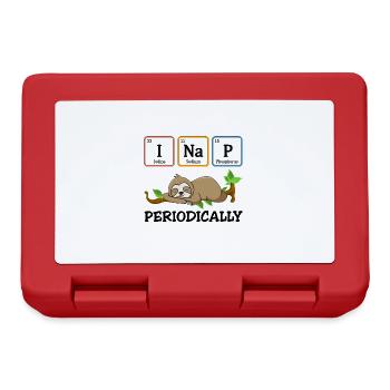 I Nap Periodically Lustiges Wissenschaft Faultier - Brotdose - Rot - Vorne
