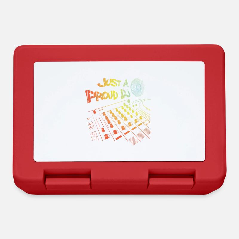 Just a proud DJ Disco Disc Jockey Pulse Techno - Lunchbox - red