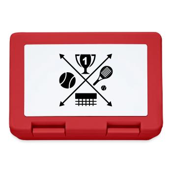 Tennis - Brotdose - Rot - Vorne