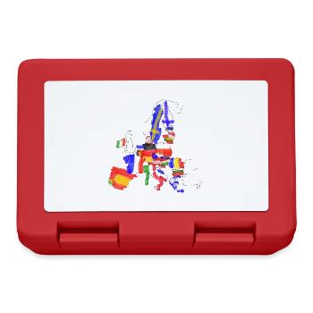 European Union with flags on the map - Lunchbox - red - Front