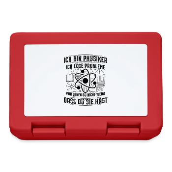 Physiker Wissenschaft | Physik Physikerin Geschenk - Brotdose - Rot - Vorne