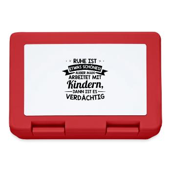 Educator Profession | Kindergarten teacher gift - Lunchbox - red - Front