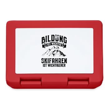 Skifahren | Skifahrer Ski Wintersport Geschenkidee - Brotdose - Rot - Vorne