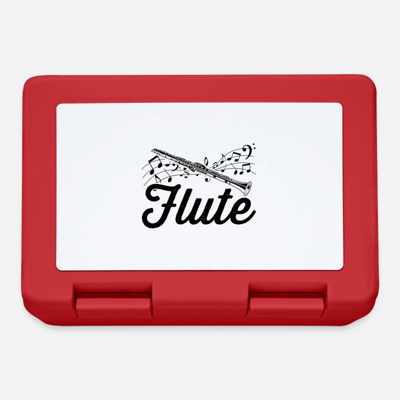 Flötist Musiker | Querflöte Orchester Geschenkidee - Brotdose - Rot