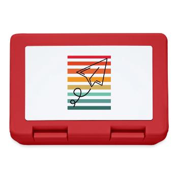 Avion en papier Sunset - Boîte à goûter - rouge - Devant