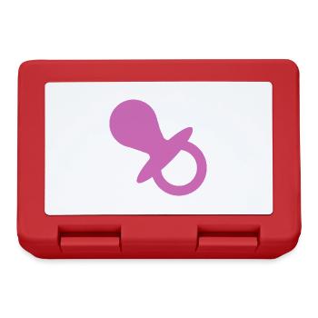 Sucette cadeau grossesse enfant en bas âge bébé - Boîte à goûter - rouge - Devant