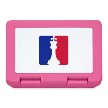Schach Rot Blau - Brotdose - Pink - Vorne