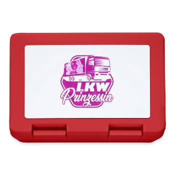 LKW Prinzessin Truck LKW Fahrerin - Brotdose - Rot - Vorne