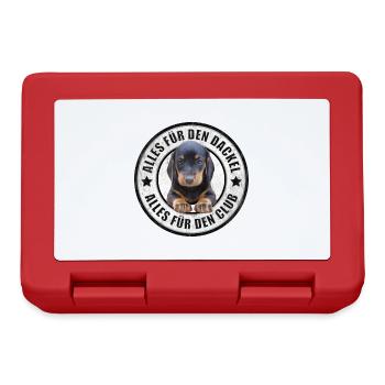 Dackel - Dachshund - Alles für den Dackel - Brotdose - Rot - Vorne