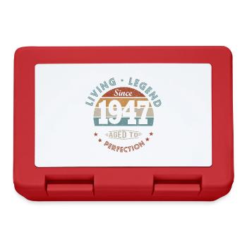 legend since 1947 Né En 1947 anniversaire 75 ans - Boîte à goûter - rouge - Devant