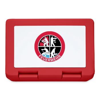 Feuerwehr Logo 3farbig - Brotdose - Rot - Vorne