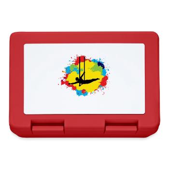 Flying Trapeze Artist Circus Gymnastics Watercolor - Lunchbox - red - Front
