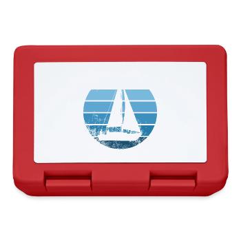 Segeln Vintage Sailing Segler Segelboot Segel - Brotdose - Rot - Vorne