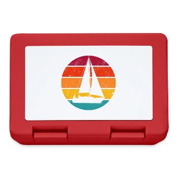 Segeln Vintage Sailing Segler Segelboot Segel - Brotdose - Rot - Vorne