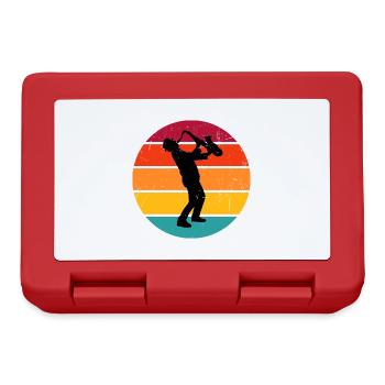 Saxophonist Sax Herren Jungen Saxophone - Lunchbox - red - Front