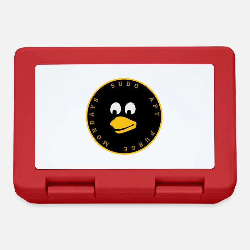 Linux Penguin Tux Design - Lunchbox - red
