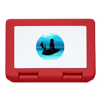 Bodyboarding Bodyboarder Surfing Sea Water Sport - Lunchbox - red - Front
