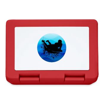 Bodyboarding Bodyboarder Surfing Sea Water Sport - Lunchbox - red - Front