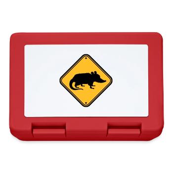 Opossum Danger Shield - Lunchbox - red - Front