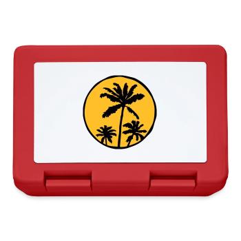 Holiday Sun Palms - Lunchbox - red - Front
