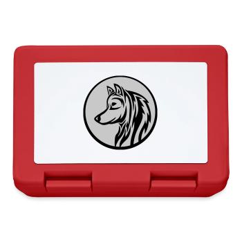 Round Wolf Tattoo - Lunchbox - red - Front