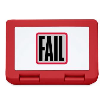 Button Fail Logo - Lunchbox - red - Front