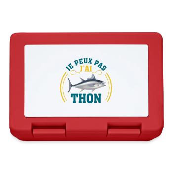 je peux pas j'ai thon drôles cadeau peche pêche - Boîte à goûter - rouge - Devant
