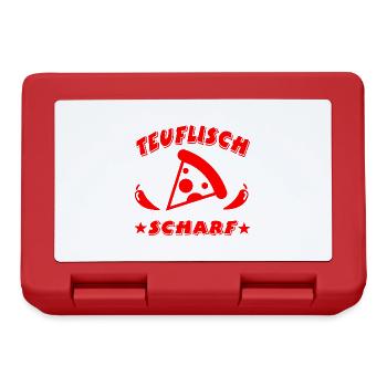 Pizza - Brotdose - Rot - Vorne