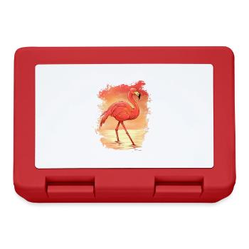Flamingo at sunset - Lunchbox - red - Front