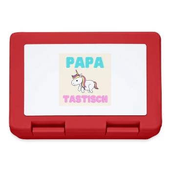 papatastisch - Einhorn (Unicorn) Version - Brotdose - Rot - Vorne