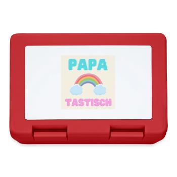 papatastisch - Regenbogen (Rainbow) Version - Brotdose - Rot - Vorne