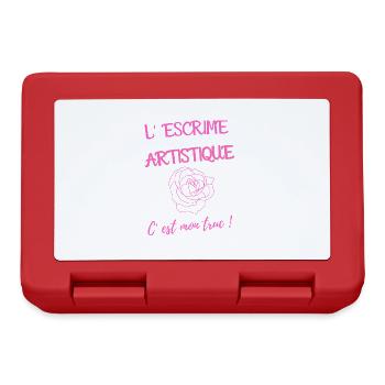 l' escrime artistique c'est mon truc - Boîte à goûter - rouge - Devant