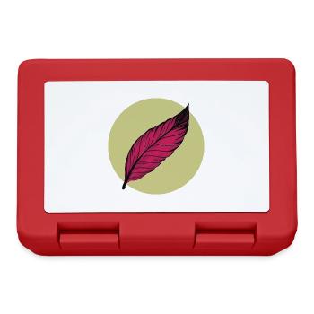 Minimal Feather Summer Trendy Colors - Lunchbox - red - Front