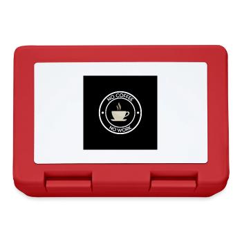 pas de café pas de travail - Boîte à goûter - rouge - Devant