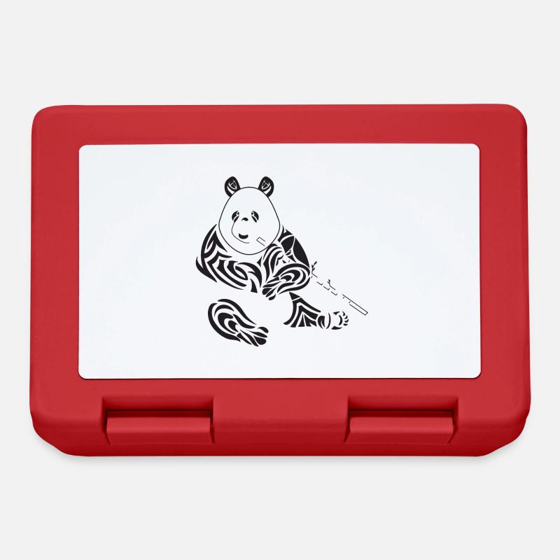 Stammes-Panda - Brotdose - Rot