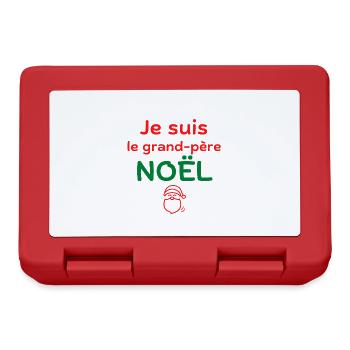 Grand-père Noël | Cadeau orignal grand-père - Boîte à goûter - rouge - Devant